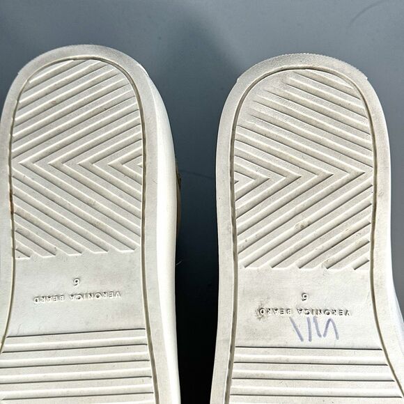 Veronica Beard Beige Snakeskin Python Texture Low Sneakers Trainers Size 6 - Picture 16 of 16